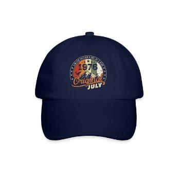1976 Juillet 1976 Chemise Anniversaire 1976 Cadeau - Casquette classique - bleu/bleu - Devant