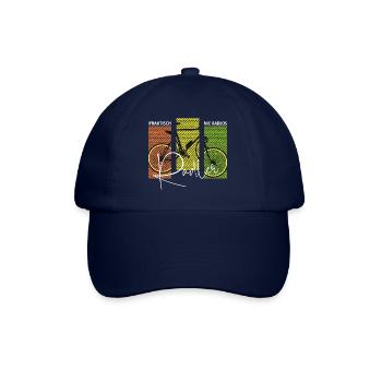 praktisch nie radlos Radlershirt Radler Spruch Rad - Baseballkappe - Blau/Blau - Vorne