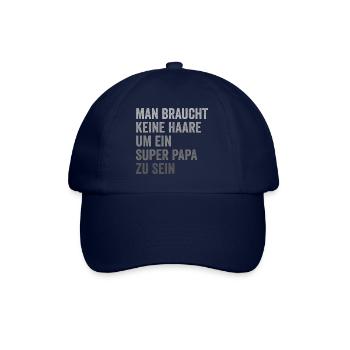 Dad Keine Haare Um Ein Super Papa Zu Sein Vatertag - Baseballkappe - Blau/Blau - Vorne