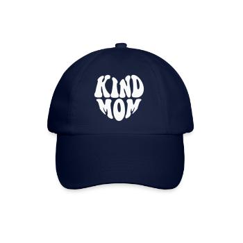 Kind Mom Heart Logo – Anpassbare Farbe - Baseballkappe - Blau/Blau - Vorne