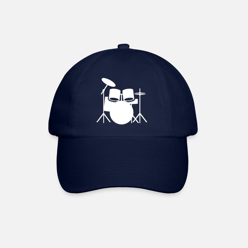 Schlagzeug - Drums / Rock Band / rock 'n' Roll - Baseballkappe - Blau/Blau