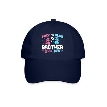 Rosa oder Blau Bruder liebt dich - Brother - Baseballkappe - Blau/Blau - Vorne