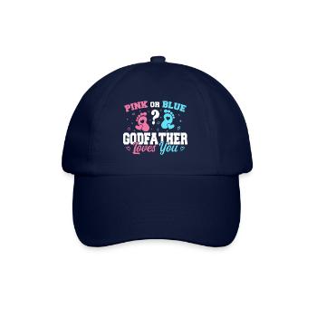 Pink oder Blau Pate liebt dich - Pate - Baseballkappe - Blau/Blau - Vorne