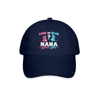 Rosa Oder Blau Nana Liebt Dich - Nana Oma - Baseballkappe - Blau/Blau - Vorne
