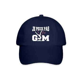 Gymnastik-Geschenk Ich kann nicht Fitnessstudio - Baseballkappe - Blau/Blau - Vorne