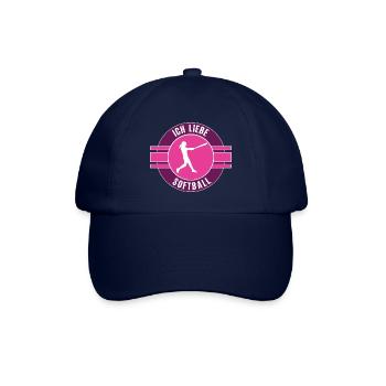 Ich Liebe Softball Softballerin Team Mannschaft - Baseballkappe - Blau/Blau - Vorne