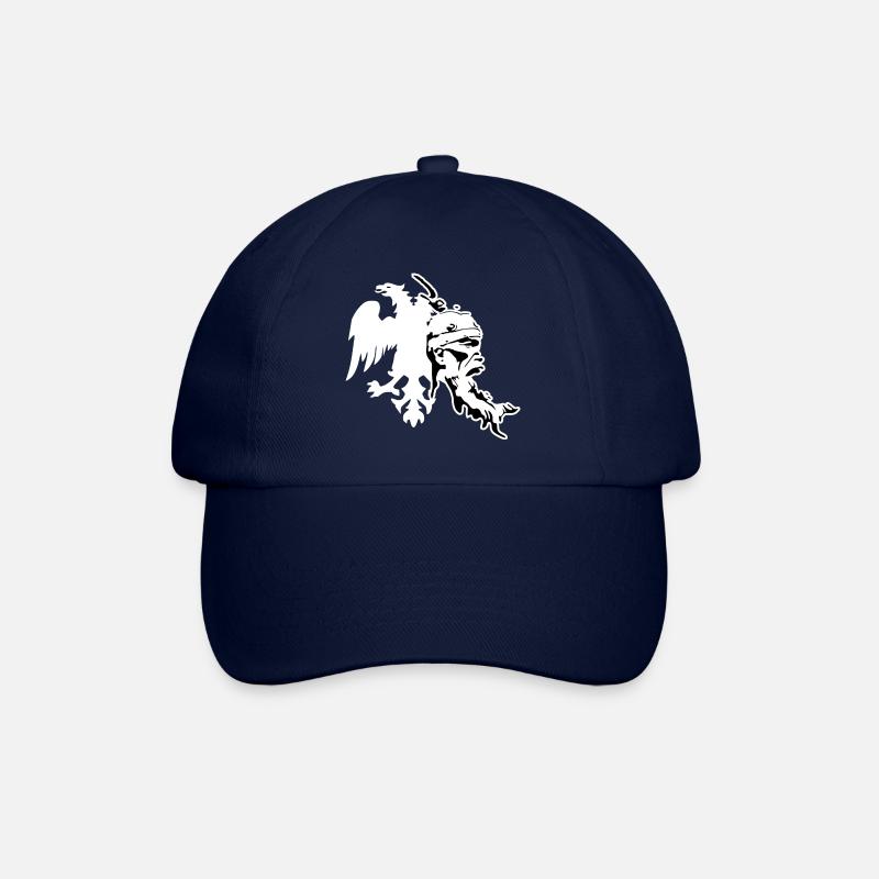 Albanian eagle with Skanderberg head - Baseball Cap - blue/blue