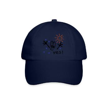 Sommer, Sonne, Urlaub, Comic - Baseballkappe - Blau/Blau - Vorne