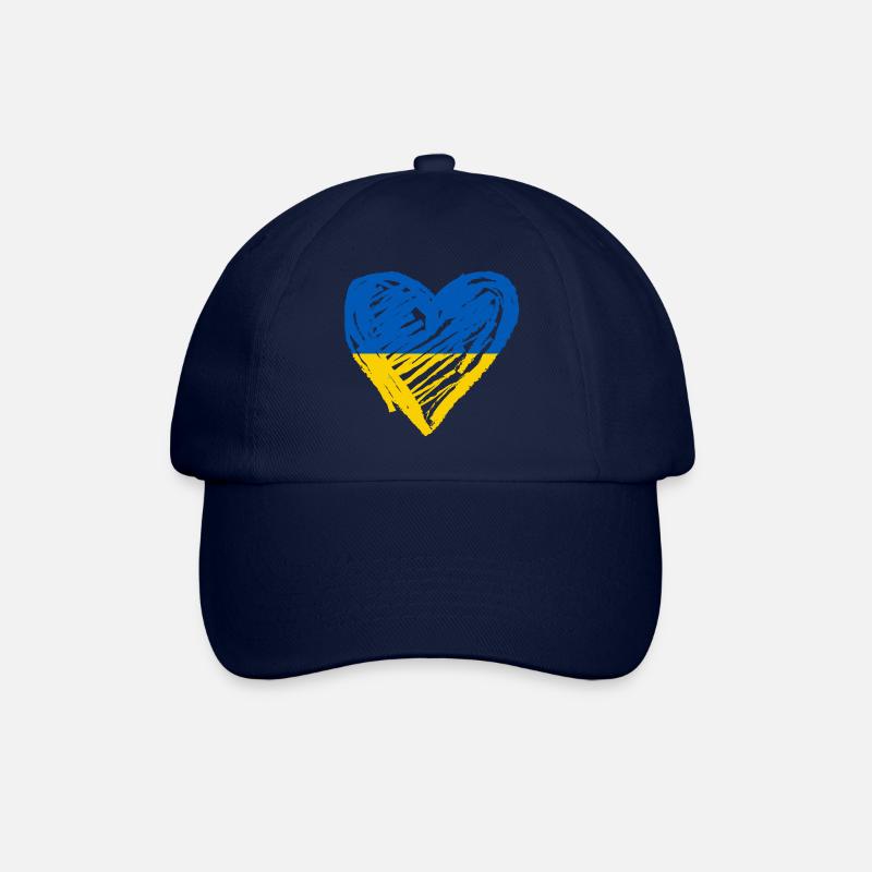 Ukraine Herz - Baseballkappe - Blau/Blau
