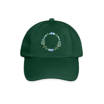 Couronne de fleurs - Casquette classique - vert bouteille - Devant