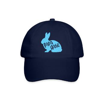 Papa Hase Frohe Ostern Vater Hasenpapa Osterhase - Baseballkappe - Blau/Blau - Vorne