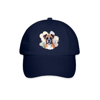 Boxer – Motif élégant avec un portrait de chien - Casquette classique - bleu/bleu - Devant