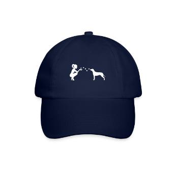 Rhodesian Ridgeback mit Frau - Baseballkappe - Blau/Blau - Vorne