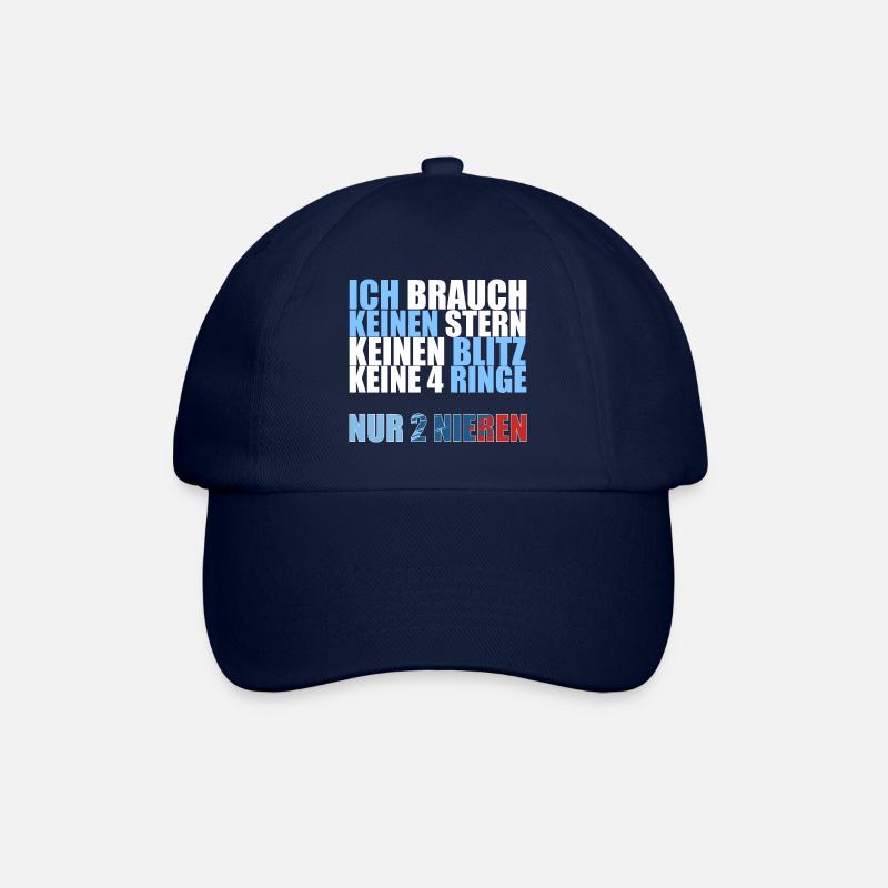 Bimmer Spruch Nieren Ringe Stern Geschenk - Baseballkappe - Blau/Blau
