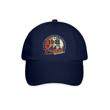 October 1981 Birthday Gift October 1981 - Baseball Cap - blue/blue - Front