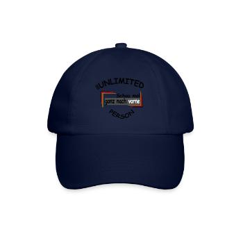 Schau mal ganz nach vorne - Baseballkappe - Blau/Blau - Vorne