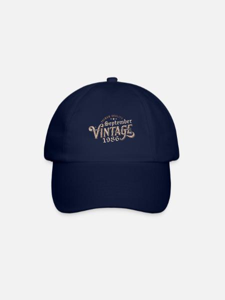 Anniversaire Septembre 1986 Cadeau Septembre 1986 - Casquette classique - bleu/bleu