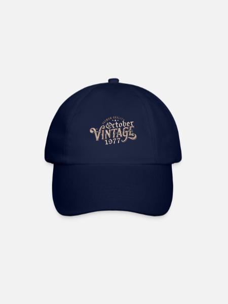 Oktober verjaardagscadeau | Geboren in oktober 1977 - Baseballcap - blauw/blauw