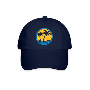 Palmen Emblem 03 - Baseballkappe - Blau/Blau - Vorne