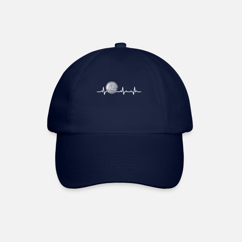 Golf Herzschlag heartbeat geschenk golfen golfer - Baseballkappe - Blau/Blau