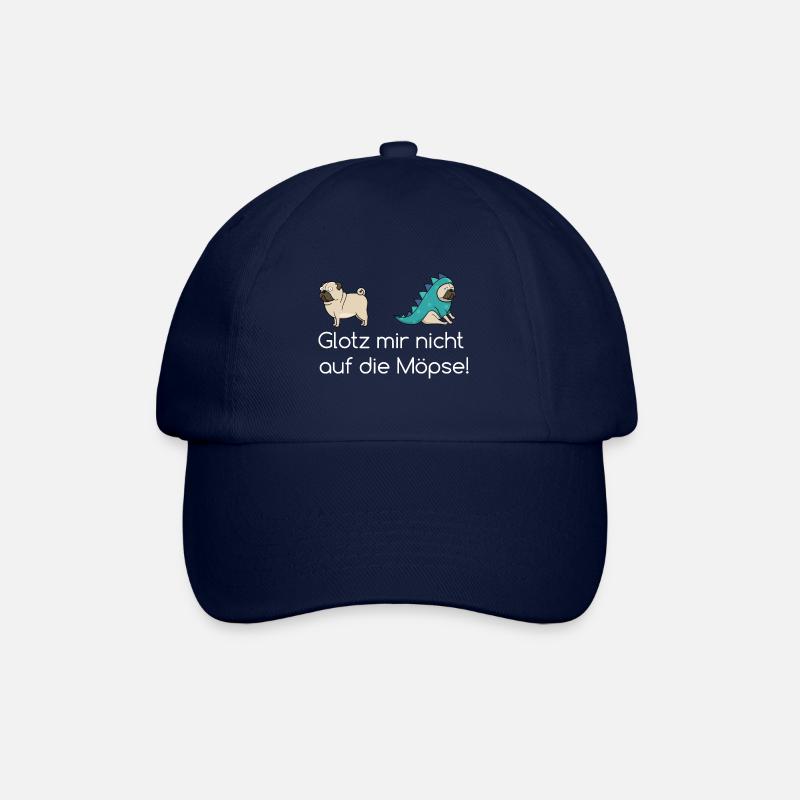 Glotz mir nicht auf die Möpse Geschenk - Baseballkappe - Blau/Blau