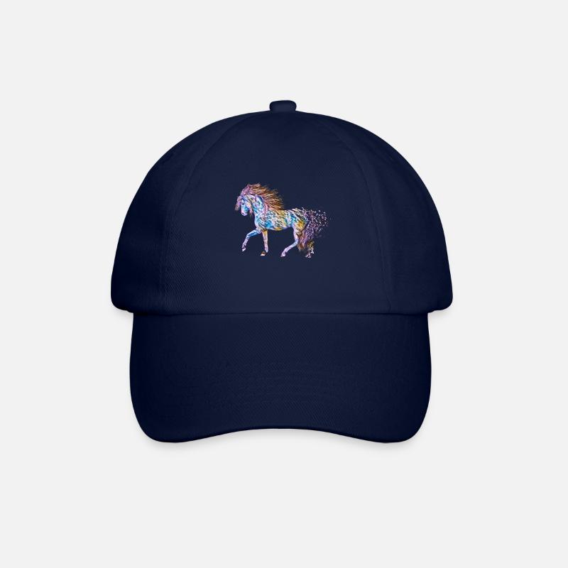 Pferd - Baseballkappe - Blau/Blau