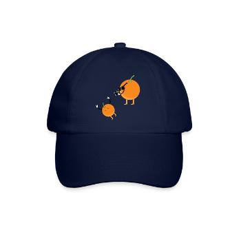 Orange fotografieren, (Orangensaft) - Baseballkappe - Blau/Blau - Vorne