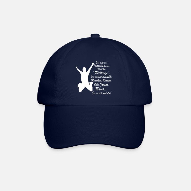 Flüchtling auf Plattdeutsch - Baseballkappe - Blau/Blau