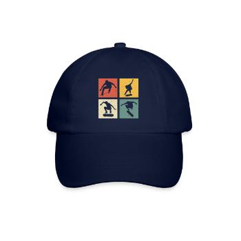 retro Skate Skater cadeau skateboard skateboarder - Casquette classique - bleu/bleu - Devant