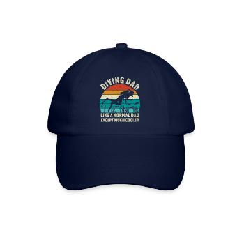Dad Taucher T-Shirt Tauchen - Baseballkappe - Blau/Blau - Vorne