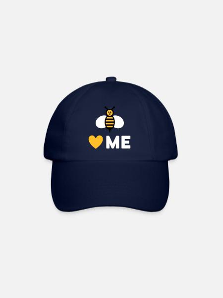 Bees love me (Bee, Heart) - Baseball Cap - blue/blue