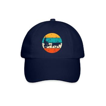 Vintage Retro Pferdekutsche Kutsche Kutscher - Baseballkappe - Blau/Blau - Vorne