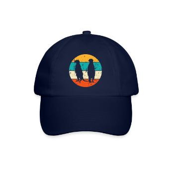 Vintage Retro Erdmännchen - Baseballkappe - Blau/Blau - Vorne