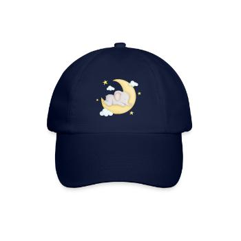 petit éléphant mignon dort sur la lune - Casquette classique - bleu/bleu - Devant