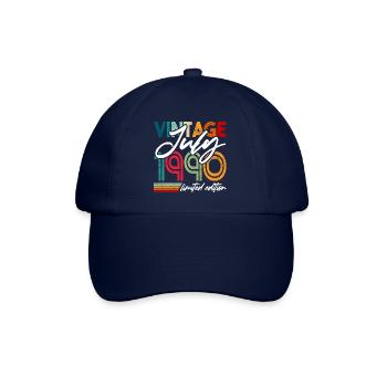 Vintage geboren Juli 1990 Geburtstag Juli 1990 - Baseballkappe - Blau/Blau - Vorne