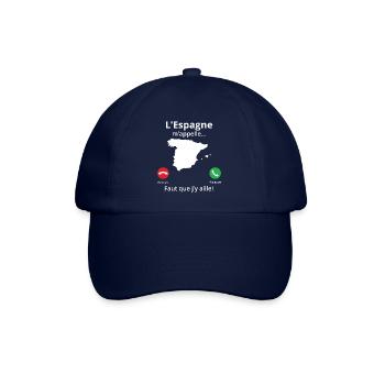 L'espagne m'appelle faut que j'y aille! - Casquette classique - bleu/bleu - Devant