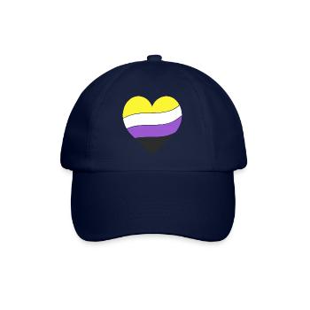Nichtbinär Herz | Pride - Baseballkappe - Blau/Blau - Vorne