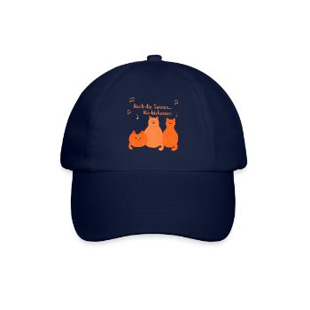 Hoch die Tatzen...Kürbiskatzen - Baseballkappe - Blau/Blau - Vorne