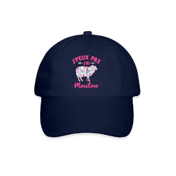 J'peux pas j'ai moutom t-shirt humour moutons - Casquette classique - bleu/bleu - Devant