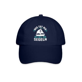 der tut nix der will nur segeln t-shirt segler - Baseballkappe - Blau/Blau - Vorne