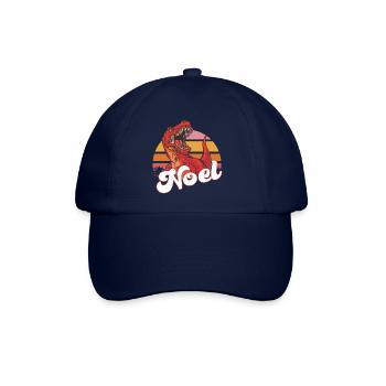 NOEL - Schöner Jungen Name mit T-REX Dino - Baseballkappe - Blau/Blau - Vorne