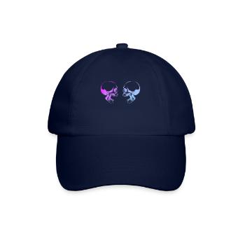 Double skull art - Baseball Cap - blue/blue - Front