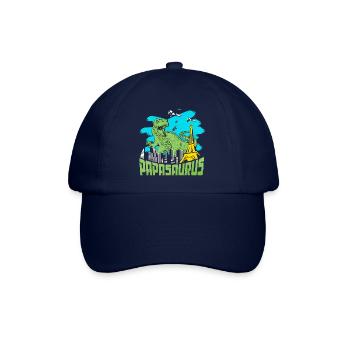 Papasaurus humour papa dinosaure cadeau vintage - Casquette classique - bleu/bleu - Devant