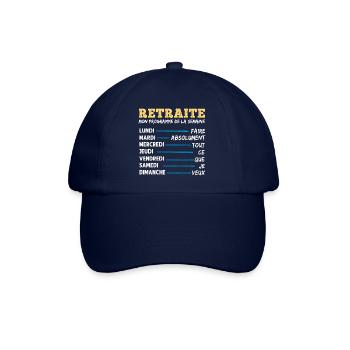 Retraite mon programme humour retraité cadeau - Casquette classique - bleu/bleu - Devant