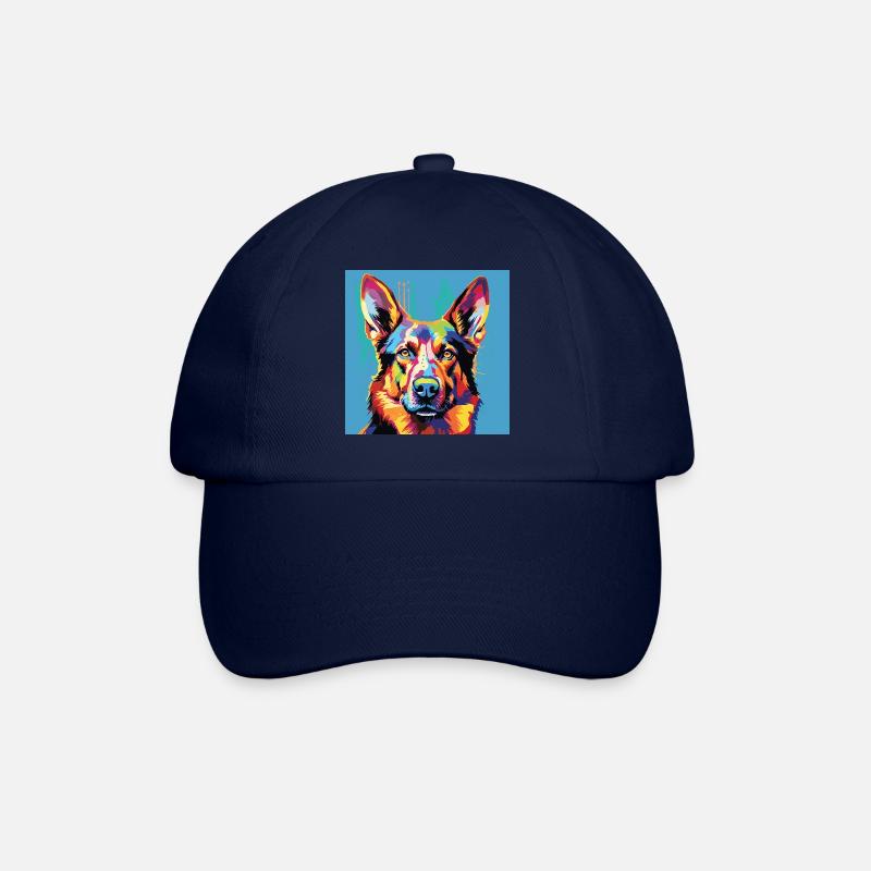 German Shepherd Pop Art - Baseball Cap - blue/blue