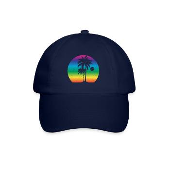 Palmiers Vacances Coucher de soleil - Casquette classique - bleu/bleu - Devant