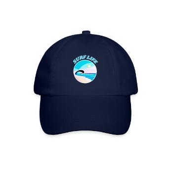 Surf Life, plage, soleil, mer, sable, vagues et été - Casquette classique - bleu/bleu - Devant