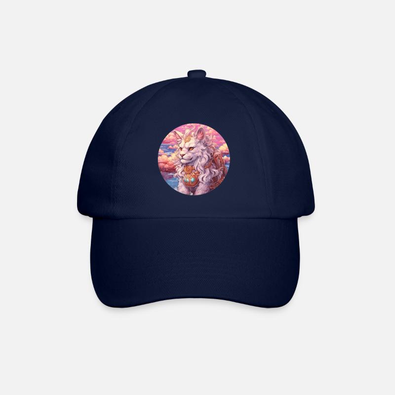 Fantasy Lion Cat - Baseball Cap - blue/blue