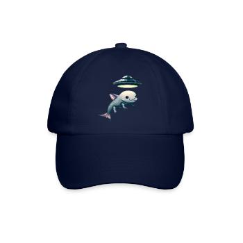 UFO Abduction: Alien and Axolotl - Baseball Cap - blue/blue - Front