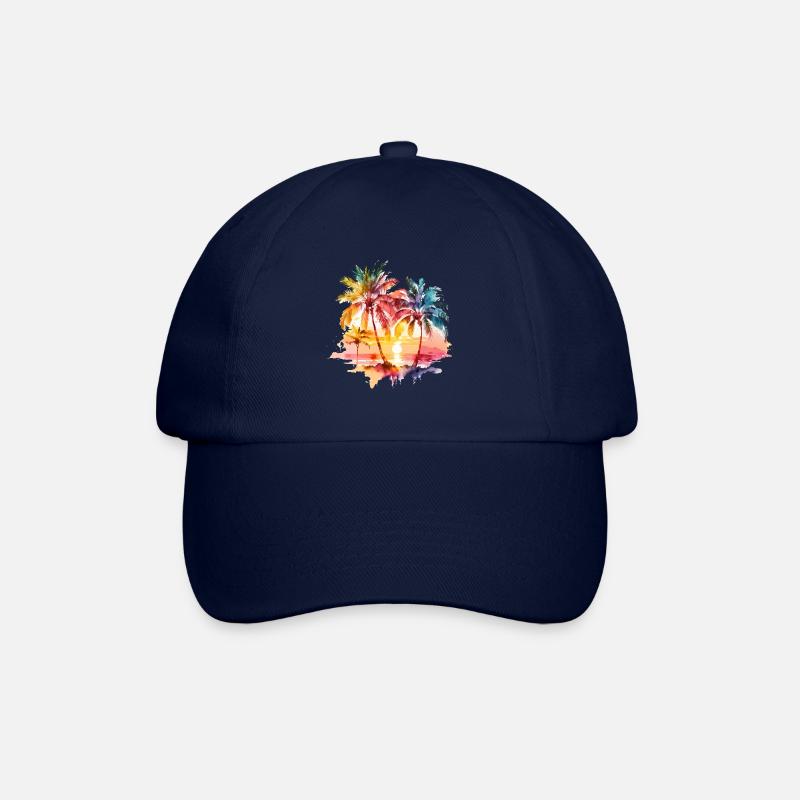 palmier de plage - Casquette classique - bleu/bleu